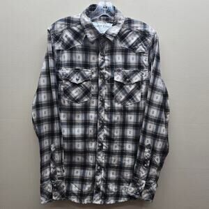 Gentry County (Buckle) Plaid Flannel Snap-Up Shirt Western Multicolor Size Small